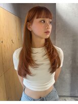 リット(lit)&nbsp;オレンジブラウン+レイヤーカット