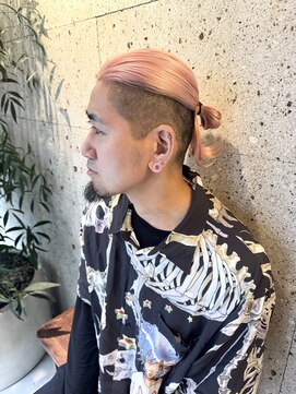 ベック ヘアサロン(BEKKU hair salon) ブリーチダブルカラーで発色☆フェザー感のある青味ペールピンク