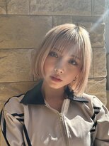 アース 溝の口店(HAIR&MAKE EARTH)&nbsp;透明感抜群♪ダブルカラーブリーチミルクティーベージュ