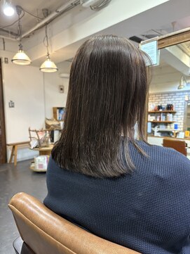 ポタム 東中野(potamu) ミディアムレイヤーにラベンダーグレージュ