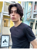 グリコ(grico)&nbsp;ミディアムセンターパーマ毛流れ/似合わせ