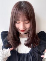 ラフ フロム ガーデン(Laf from GARDEN)&nbsp;ミディアム/レイヤーカット/顔周りカット/ベージュ/透明感カラー
