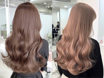 クルー ひたちなか(C.R.E.W)の写真/ダメージを最小限に抑えた透明感カラーで理想が叶う![ひたちなか/勝田/ケアブリーチ/ダブルカラー/学割U24]