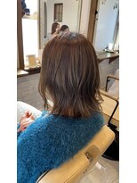 ミルク(MILK) 切りっぱなしミディアム×グレージュ×髪質改善トリートメント