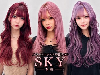 スカイ 本店(SKY)の写真/エクステやカラーケアをしっかりと丁寧に伝授!おすすめの毛質や薬剤で憧れのヘアスタイルを叶えます☆
