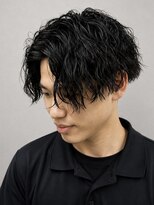 スター 稲沢店(STAR)&nbsp;メンズセンターパートスパイラルパーマ大人無造作ヘア