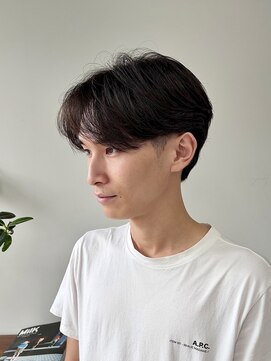 メンズサロン アネロ 名駅(Men's salon anhelo) 大人メンズセンターパート×ニュアンスパーマ×フェザーパーマ
