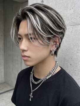 ヘッドストック 大和八木店(HEAD STOCK) ニュアンスセンターパートホワイトメッシュ韓国風センターパート