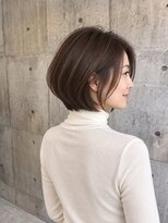 アトラ ハッピーヘアライフ 昭和町店(attra happyhairlife)&nbsp;艶ブラウンの前下がりボブ