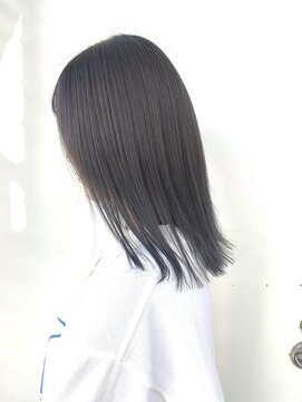 ジーナ 博多(Zina) 【Zina】前髪/くすみブルー/ネイビーブルー/20代30代40代