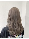 ミルキーグレー セミロング