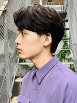 バイフィフス 原宿/表参道(by fifth)&nbsp;センターパートニュアンスパーマツーブロックメンズマッシュ