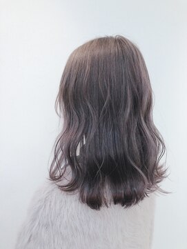 グランドール(Grandoll) アッシュブラウン×波巻きセミロング