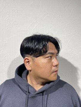 レンゲン(LENGEN) 束感刈り上げビジネス七三ツーブロックアップバング１２４５