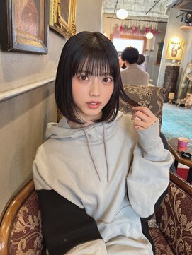 サンド 鹿児島中央(sand) @sei___sand黒髪/ボブ/切りっぱなしボブ/鹿児島中央駅