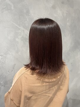 アース 岩槻店(HAIR&MAKE EARTH) 外ハネロブチェリーブラウン