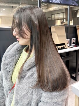 アルバム 銀座(ALBUM GINZA) くびレイヤー美髪エモージュカーキベージュ_ba493521