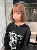【諒】ボブウルフレイヤーボブハイトーンケアブリーチ前髪カット