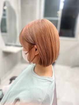 ピンク バイ アンジェリカ 瓢箪山店(PINQ by ANGELICA) ボブ　ハイトーンピンクベージュ