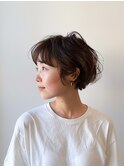 ゆるふわパーマショートボブ