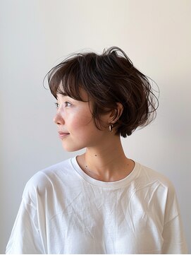 クラン 六甲道(Chlan) ゆるふわパーマショートボブ