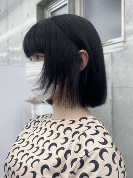 エヌアイ オモテサンドウ(ni omotesando) フェイスレイヤーで小顔♪似合わせカット/ブルーブラック　上野