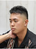 ザクザク柔らかスキンフェード爽やかカジュアルアップバング