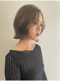 ハイトーンレイヤーボブミディアムレイヤーショートウルフボブ