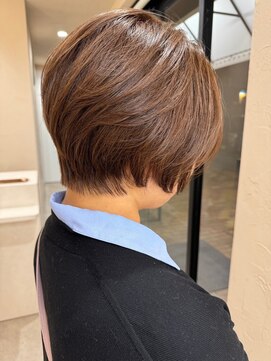 オズ 安積店(OZ) 安積くびれショートボブハイトーンボブミルクティーベージュ30代