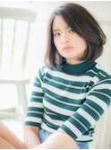 mod’s天神/くすみベージュワンカール大人美人かきあげボブデイ