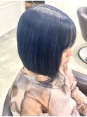 【ライトブルー】【ボブ】