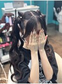 立体リボン　ツインテール