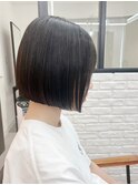 小顔タッセルボブ×ぱつっとボブ[美髪/縮毛矯正/酸性ストレート]