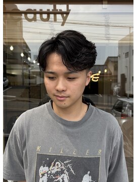 メンズギフト(men's GIFT) フェザーパーマ毛流れパーマセンターパート