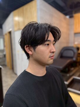 メンズカット バイ ソイクフ(メンズカット by SOY-KUFU) 似合わせカットセンターパート黒髪/東伏見/田無/保谷/武蔵関