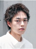 ルーズショートルーズパーマスパイキーショート刈り上げ短髪