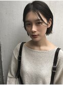 ハンサムショートでオシャレ可愛い丸みショートボブ。