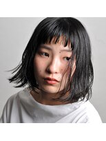 ファースト 吉祥寺(FIRST KICHIJOJI)&nbsp;ショートバング　×　切りっぱなしボブ【FIRST】...毛先パーマ