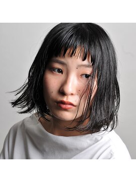 ファースト 吉祥寺(FIRST KICHIJOJI) ショートバング × 切りっぱなしボブ【FIRST】...毛先パーマ