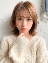 アグノス 青山(Agnos)&nbsp;外ハネボブアッシュブラウン毛先パーマ大人かわいい