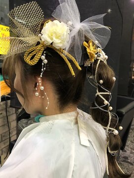 ヘアーブティック アート21ハーツ店 成人式前撮りヘアメイク