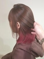 ベンジー 須賀川店(benji) 《AYE Hair》ピンクレッドインナーカラーミディ