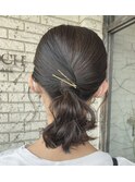 カットカラーとヘアアレンジ