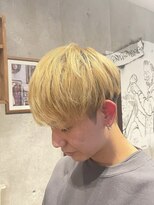 エルエー バーバーショップ 草津店(L.A BARBERSHOP)&nbsp;店長【橋本】色落ち金髪マッシュ