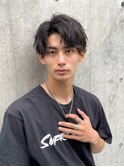 ソフトツイストパーマ束感ショートアップバングマッシュショート