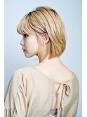 【UNIX港北店】ペールベージュボブ#ケアブリーチ#白髪ぼかし