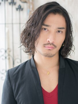 モッズヘアー メン 戸田公園店(mod's hair men) 大人ワイルドで黒髪ミディアムウェーブスタイルb戸田公園