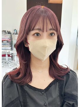 ディーン 岡崎店(DEAN) ピンクパープルカラーダブルカラーインナーカラーケアブリーチ