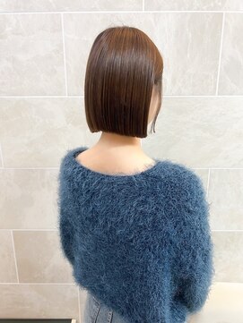 オズ 郡山桑野店(OZ) イメチェンハッシュカットフルバング似合わせレッドブラウン