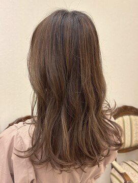 松本平太郎美容室 銀座本店 イノアカラー×こなれセミロング/30代40代50代60代